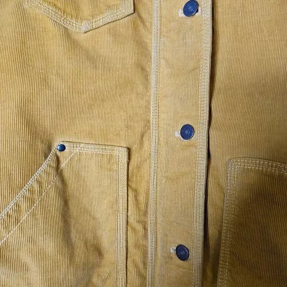 Eddie Bauer vtg mustard yellow corduroy jacket. Y2K. Size XL. - Picture 3 of 4